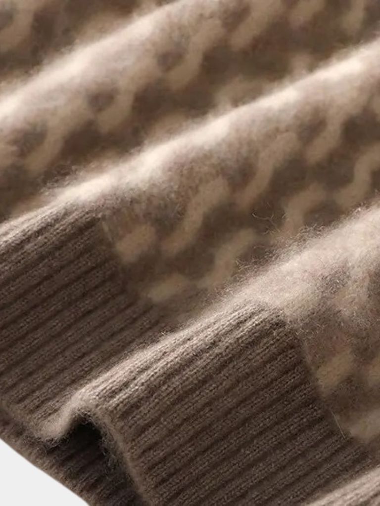 Pullover geometrico a girocollo lana - Viretti