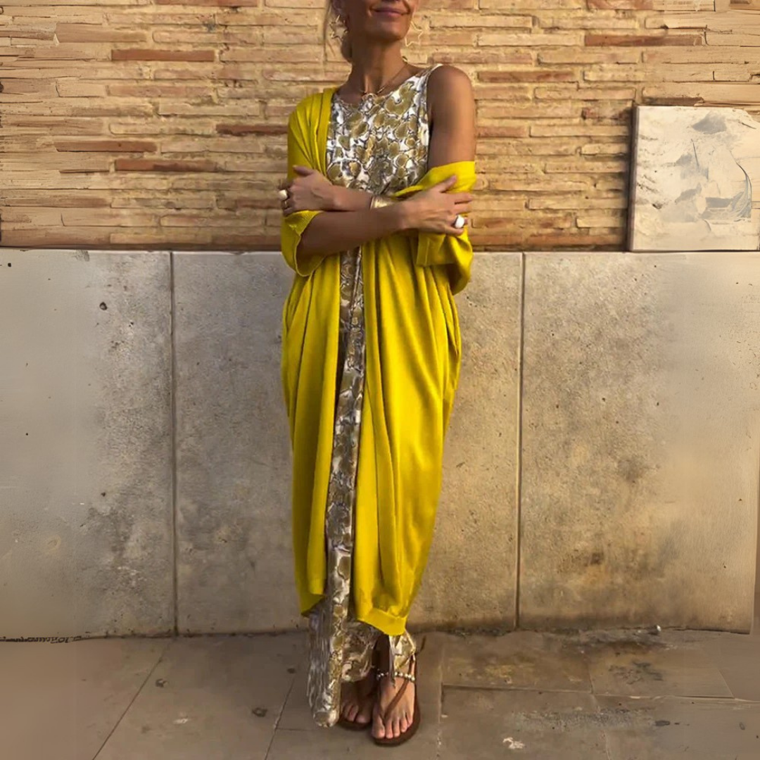 Noemi | Elegante abito lungo con cardigan abbinato in omaggio