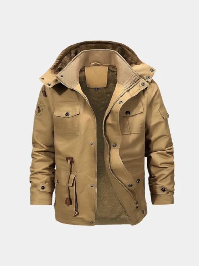 Giacca Bomber con Cappuccio in Fleece - Viretti