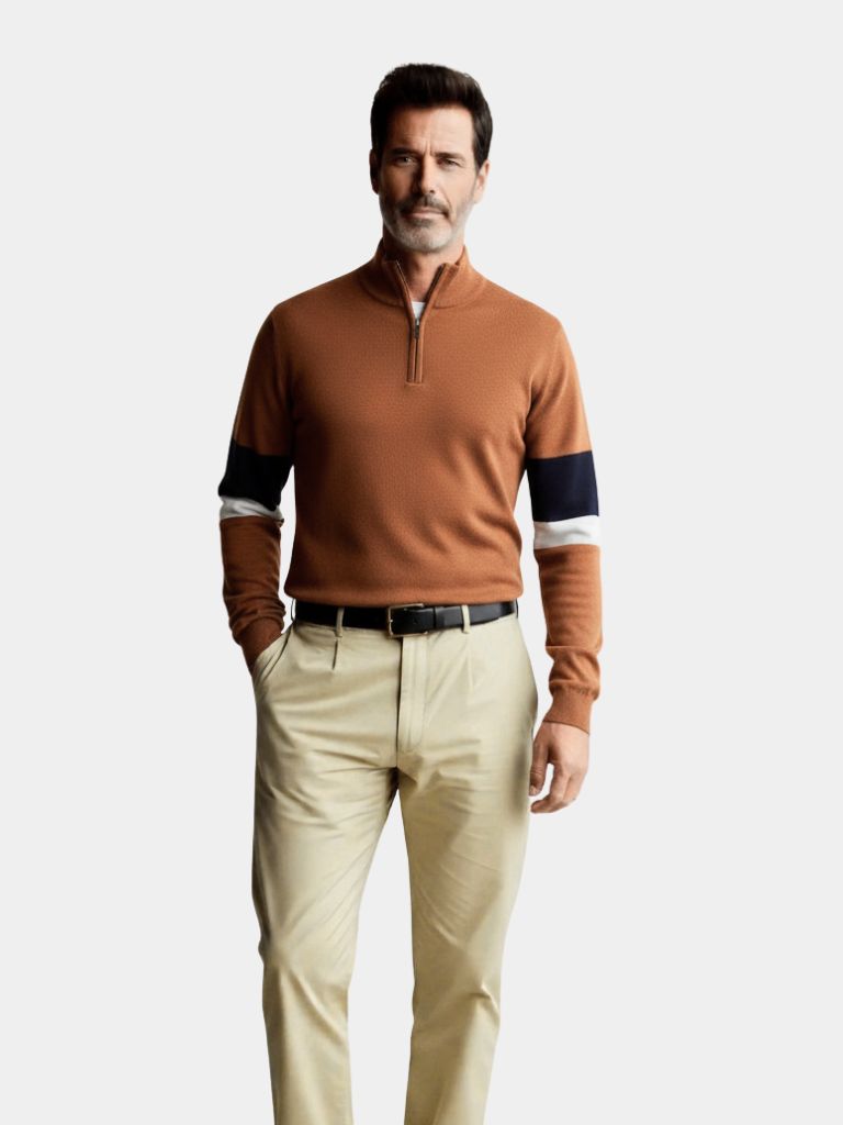 Felpa con Collo e Zip - Viretti