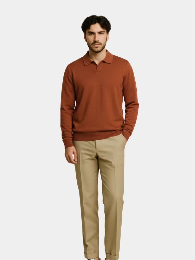 Maglione Pullover a V in Maglia Lana - Viretti