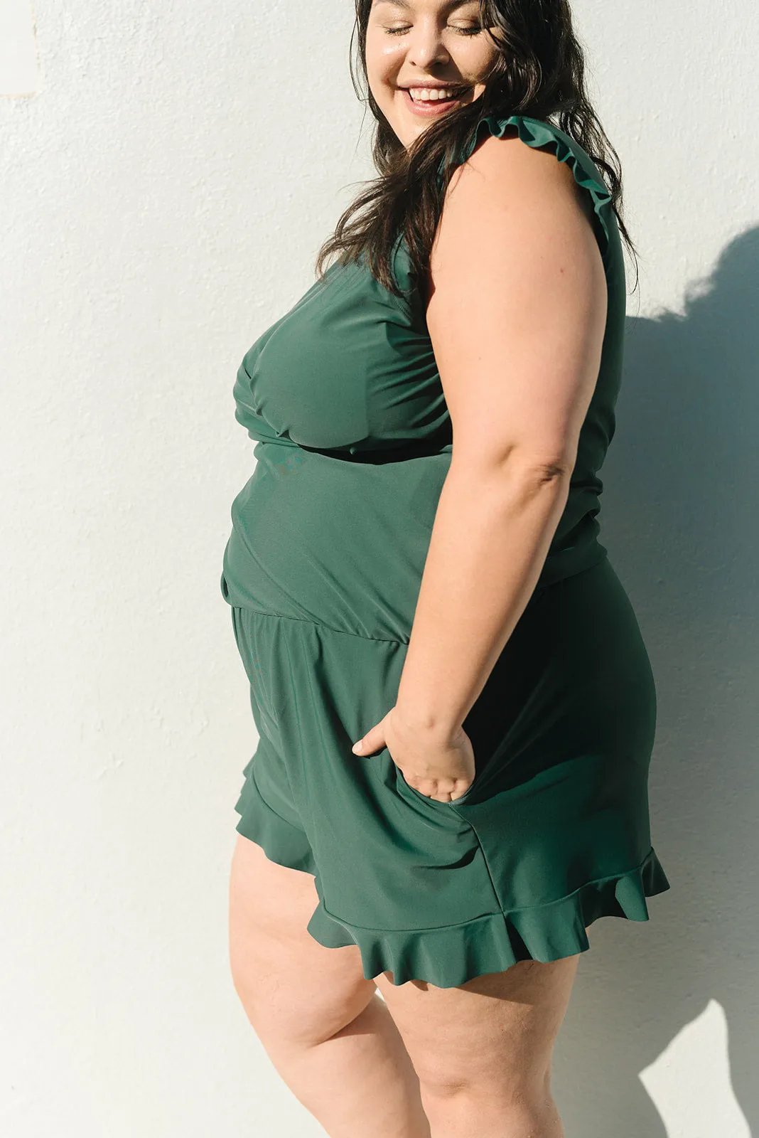 Sophie | Costume da bagno elegante con volant e reggiseno integrato