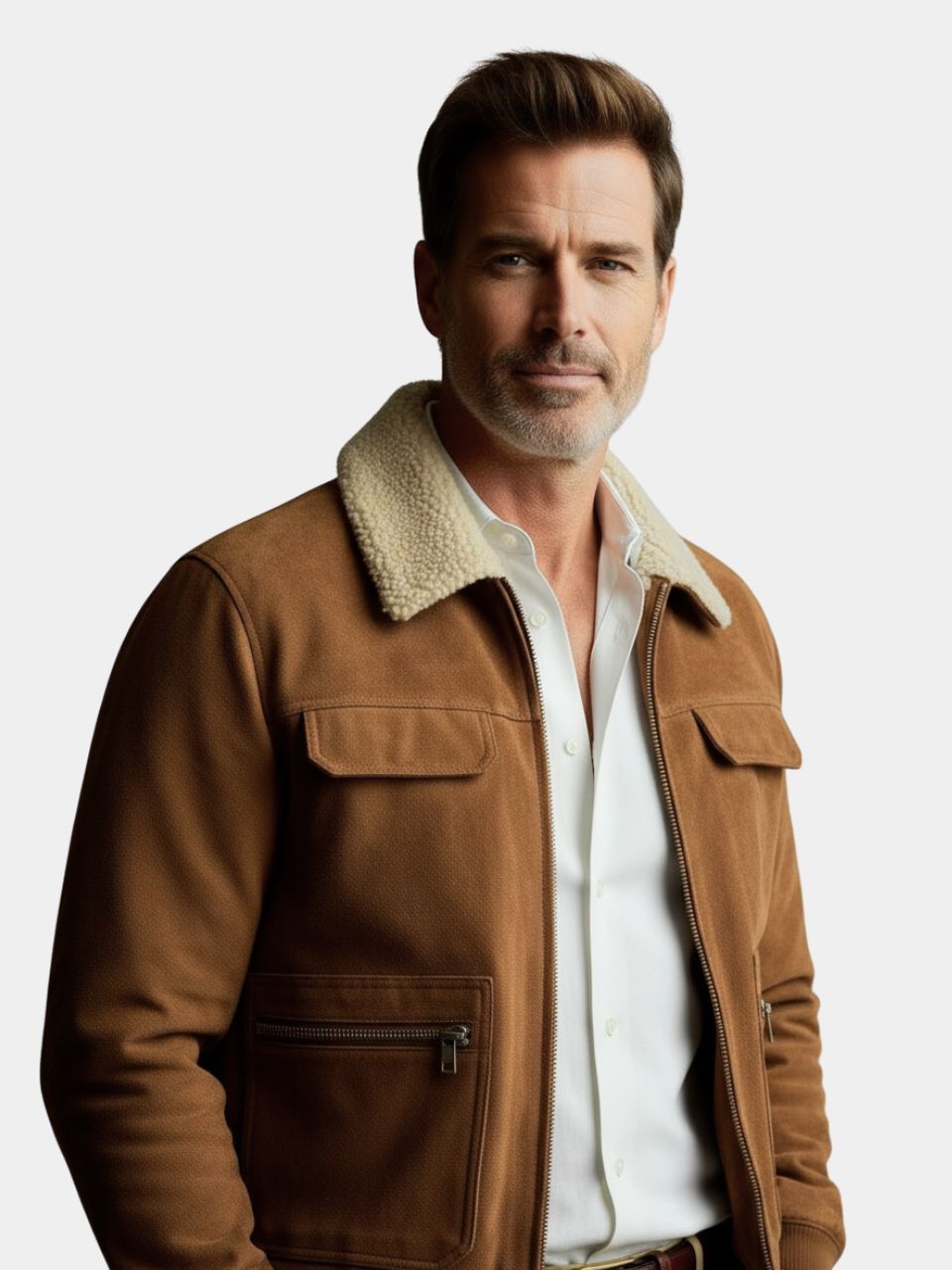 Giacca in Suede Fleece Essenziale - Viretti