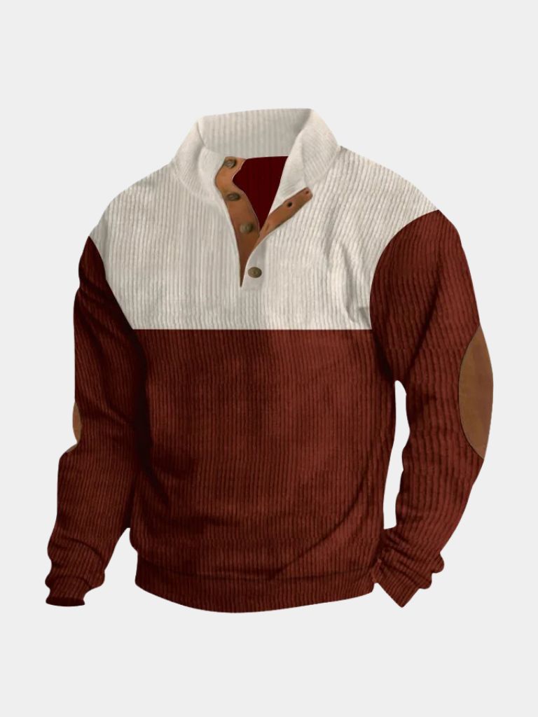Pullover Retro in Corduroy con Collo Alto - Viretti