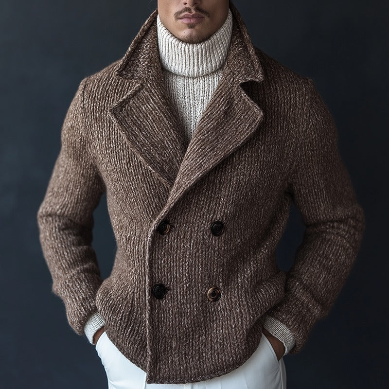 Giacca incrociata casual vintage in maglia