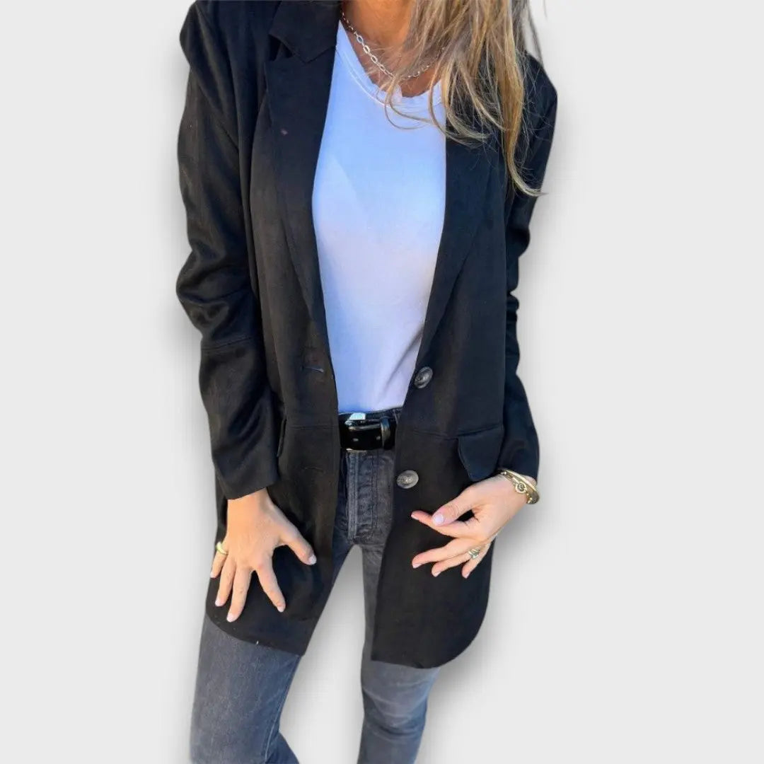 Eloise – Blazer-Cardigan Morbido in Cammello