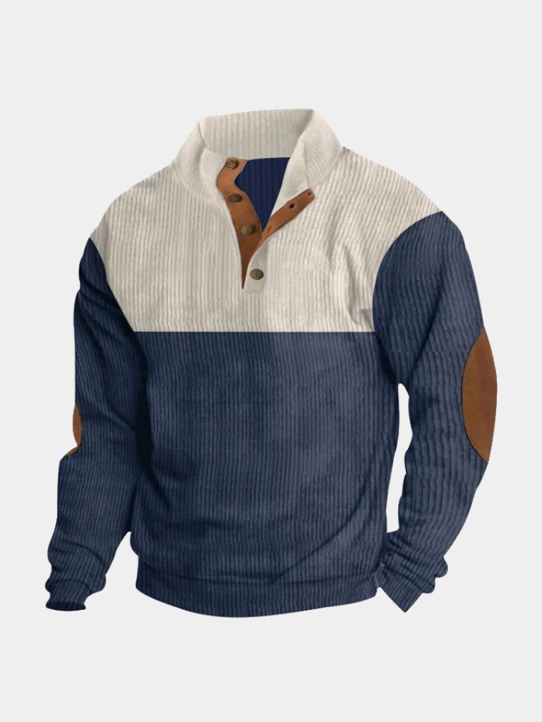 Pullover Retro in Corduroy con Collo Alto - Viretti