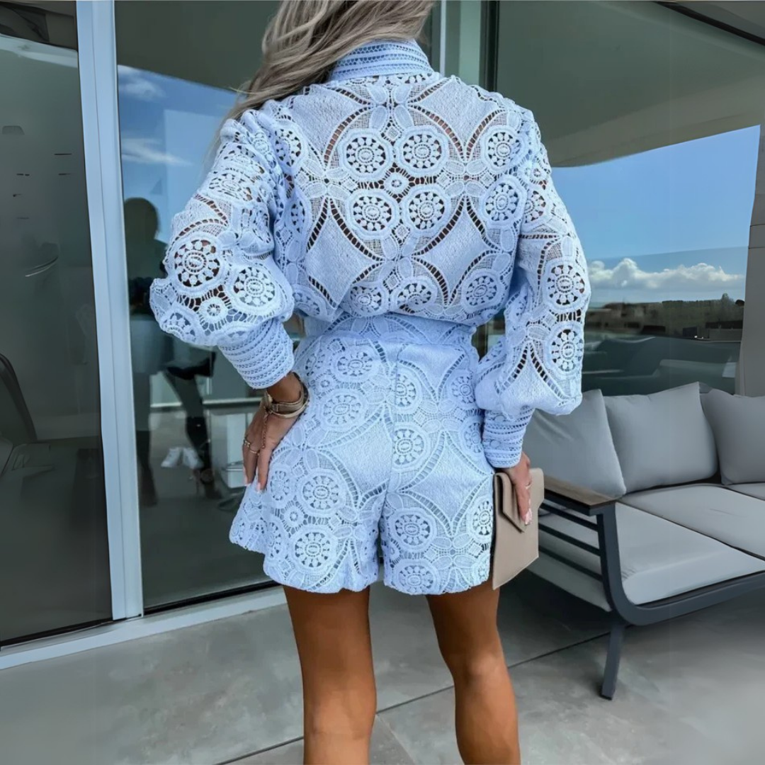 Ondina | Coordinato con ricamo fatto a mano