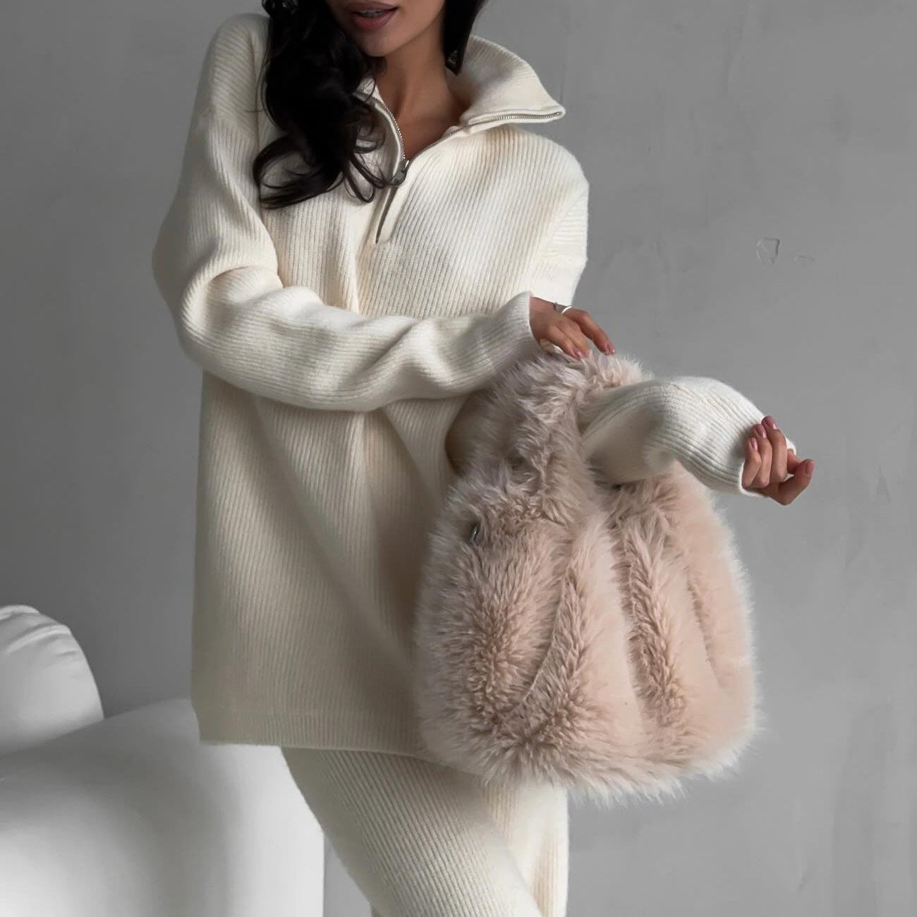 Elise Leroy Set Elegante in Maglia