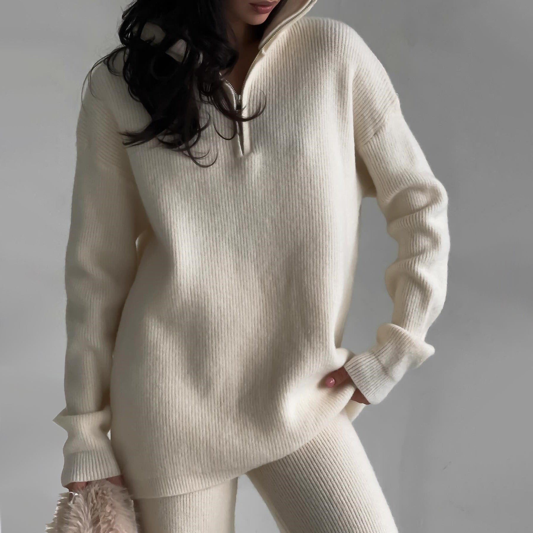 Elise Leroy Set Elegante in Maglia