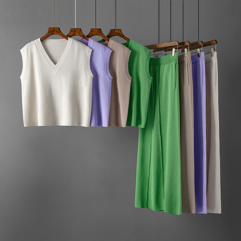 Elise Leroy Set di Maglieria a 2 Pezzi