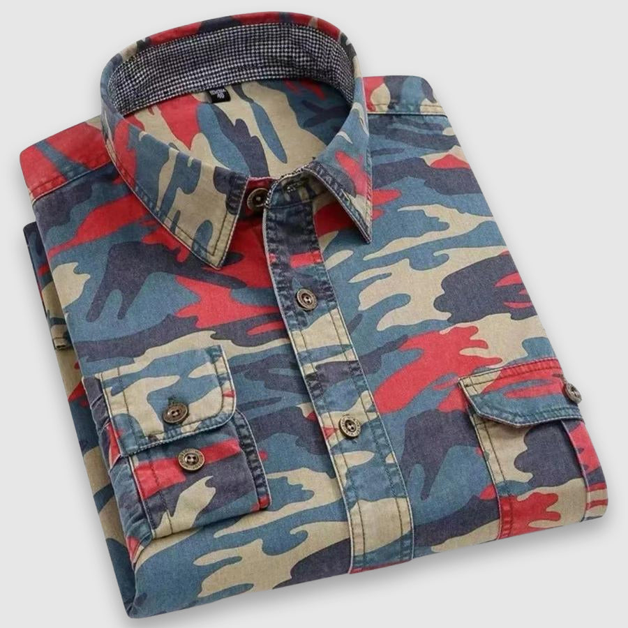 Felix Grant Camicia Classica Camouflage