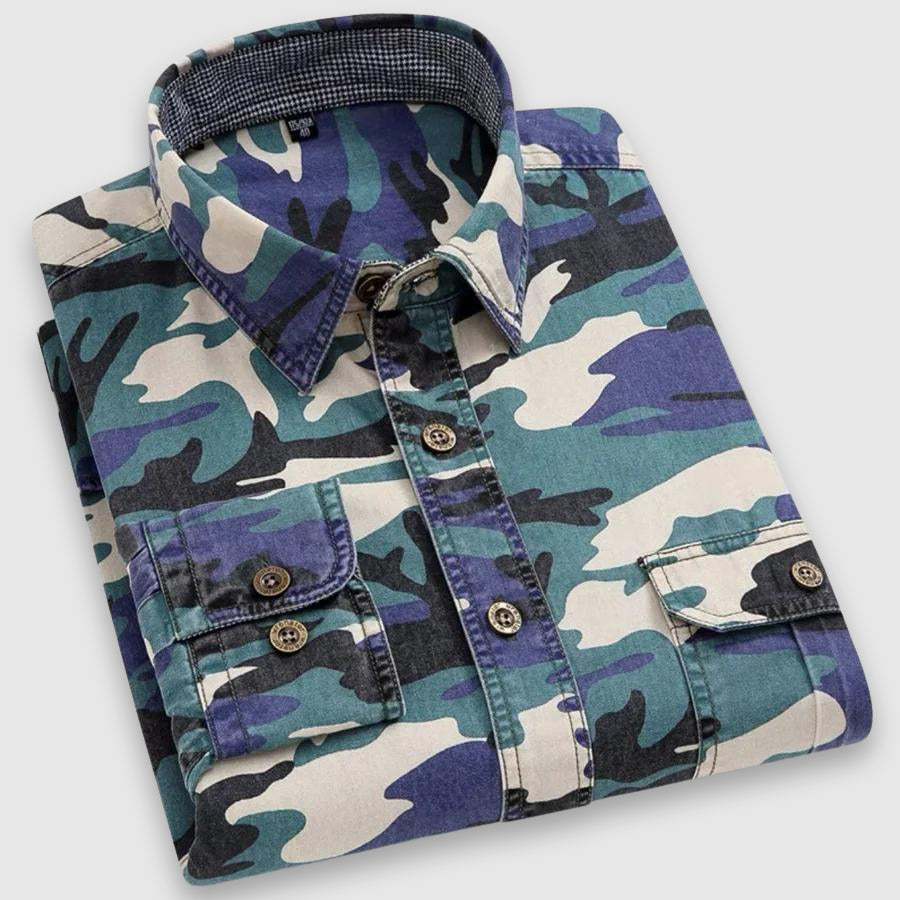 Felix Grant Camicia Classica Camouflage