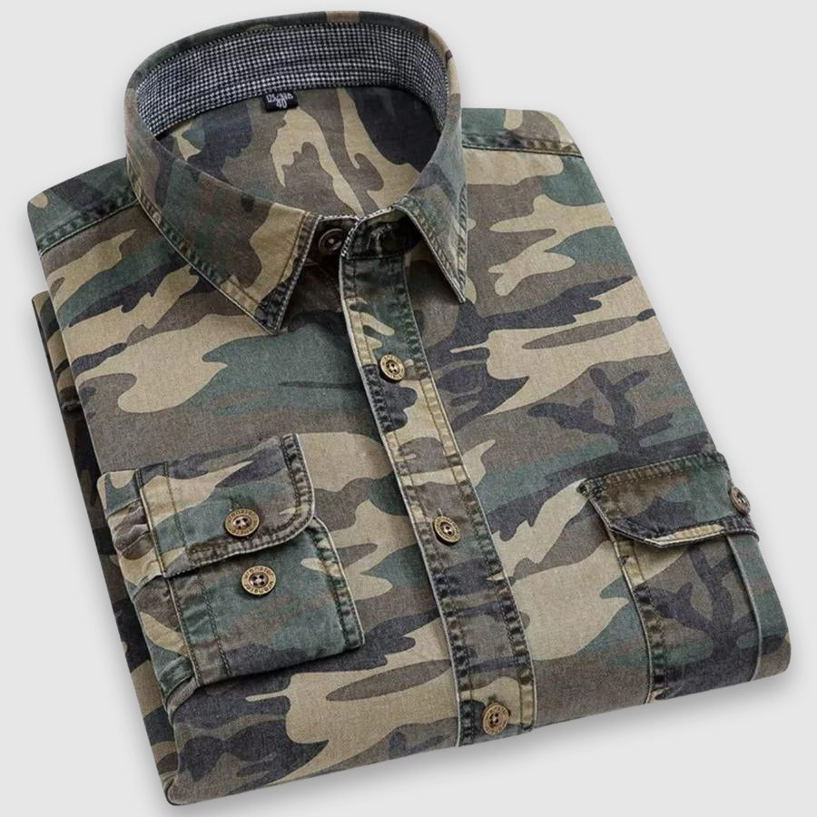 Felix Grant Camicia Classica Camouflage