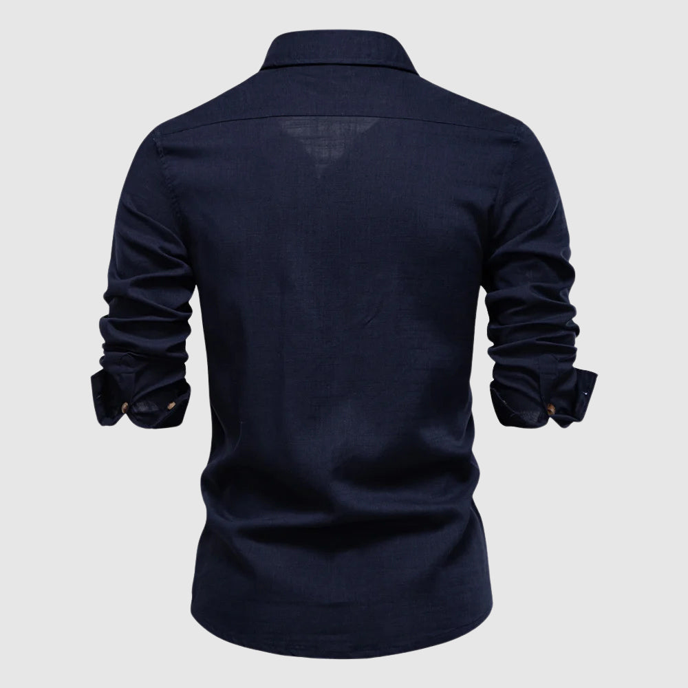 Camicia in Lino François Blanchet Horizon