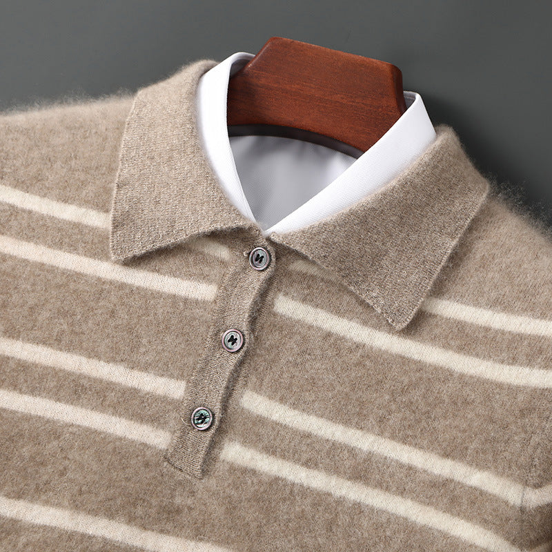 Maglione Polo in Lana Merino Claire