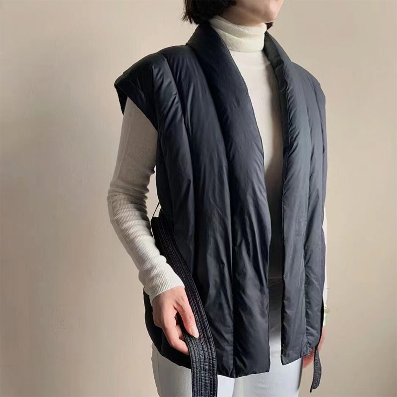 Gilet Puffer Con Cintura
