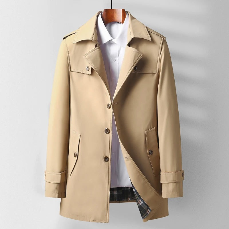 Trench-coat classico moderno per uomo