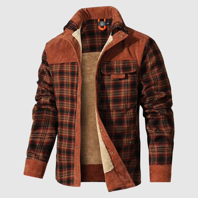 Giacca da esterno Plaid Sherpa