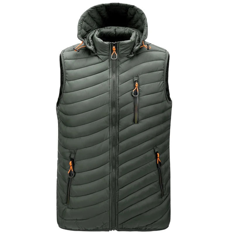 Gilet imbottito con cappuccio