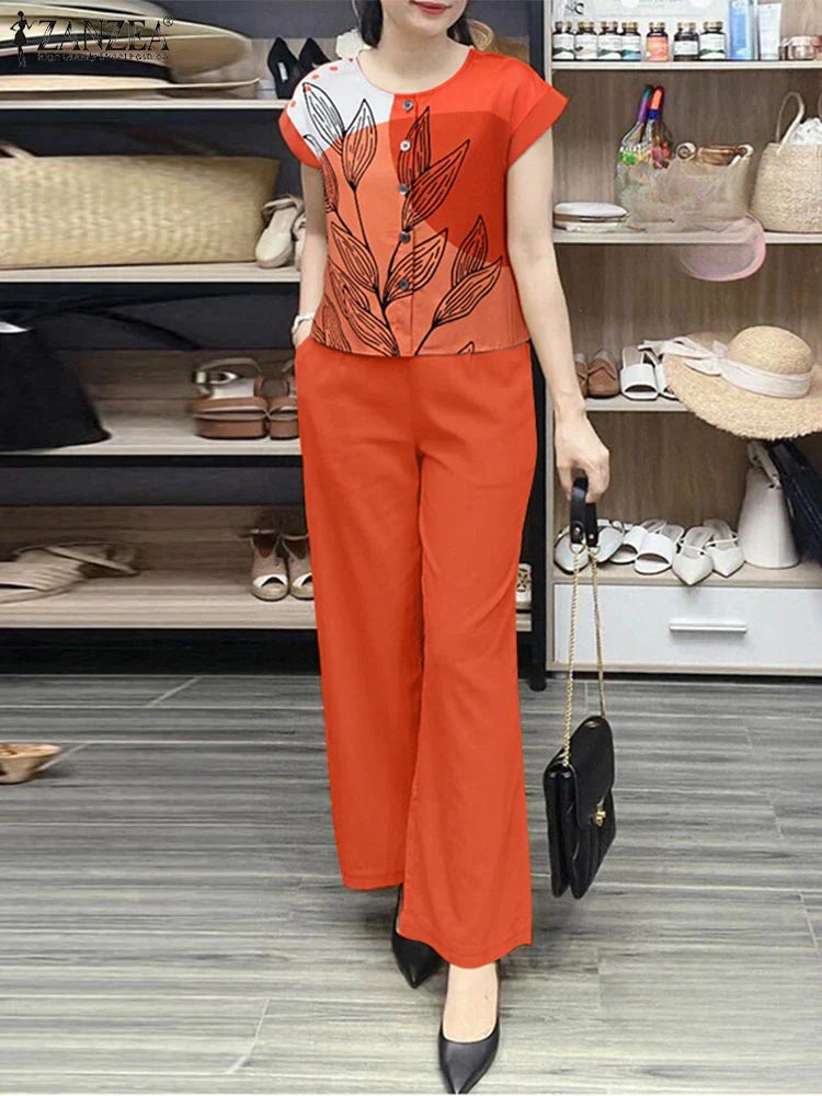 Aria | Elegante completo estivo floreale in tessuto