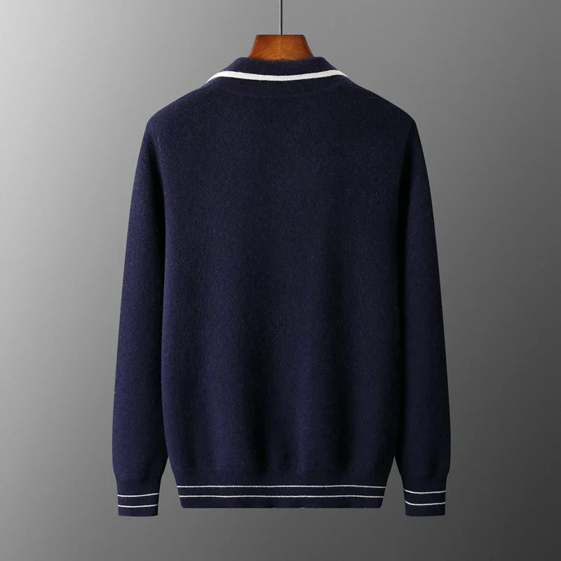 Cardigan Polo in Cashmere Winston