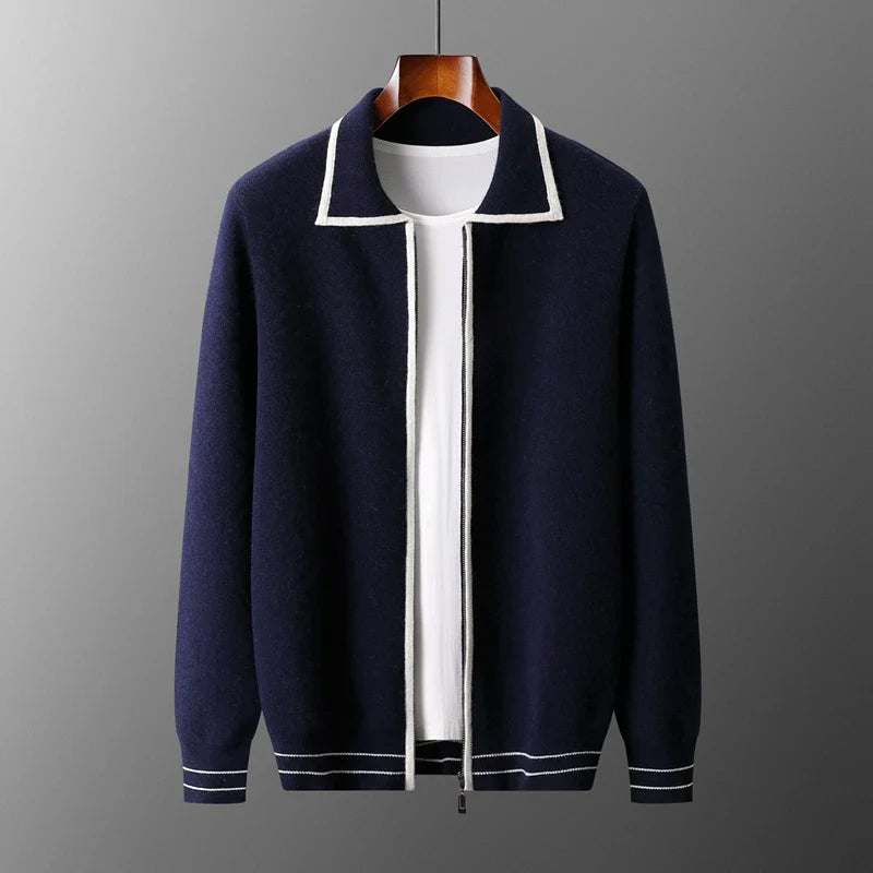 Cardigan Polo in Cashmere Winston