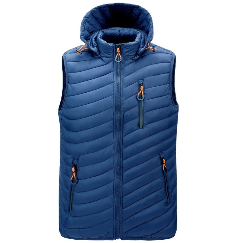 Gilet imbottito con cappuccio