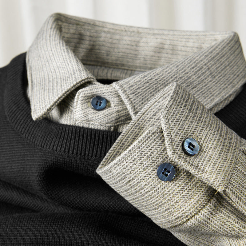 Camicia in Lana Bicolore Edgar