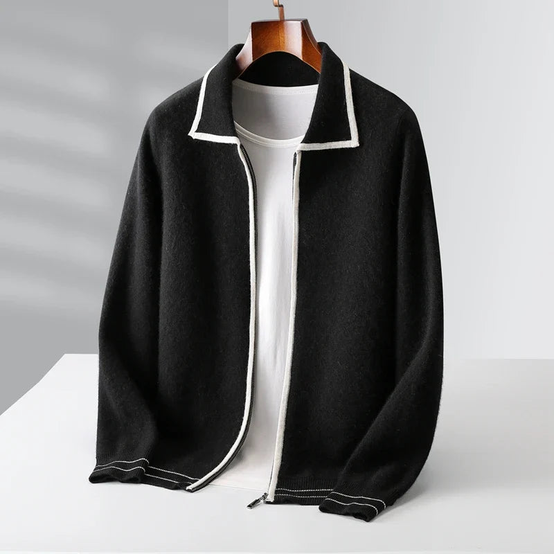 Cardigan Polo in Cashmere Winston