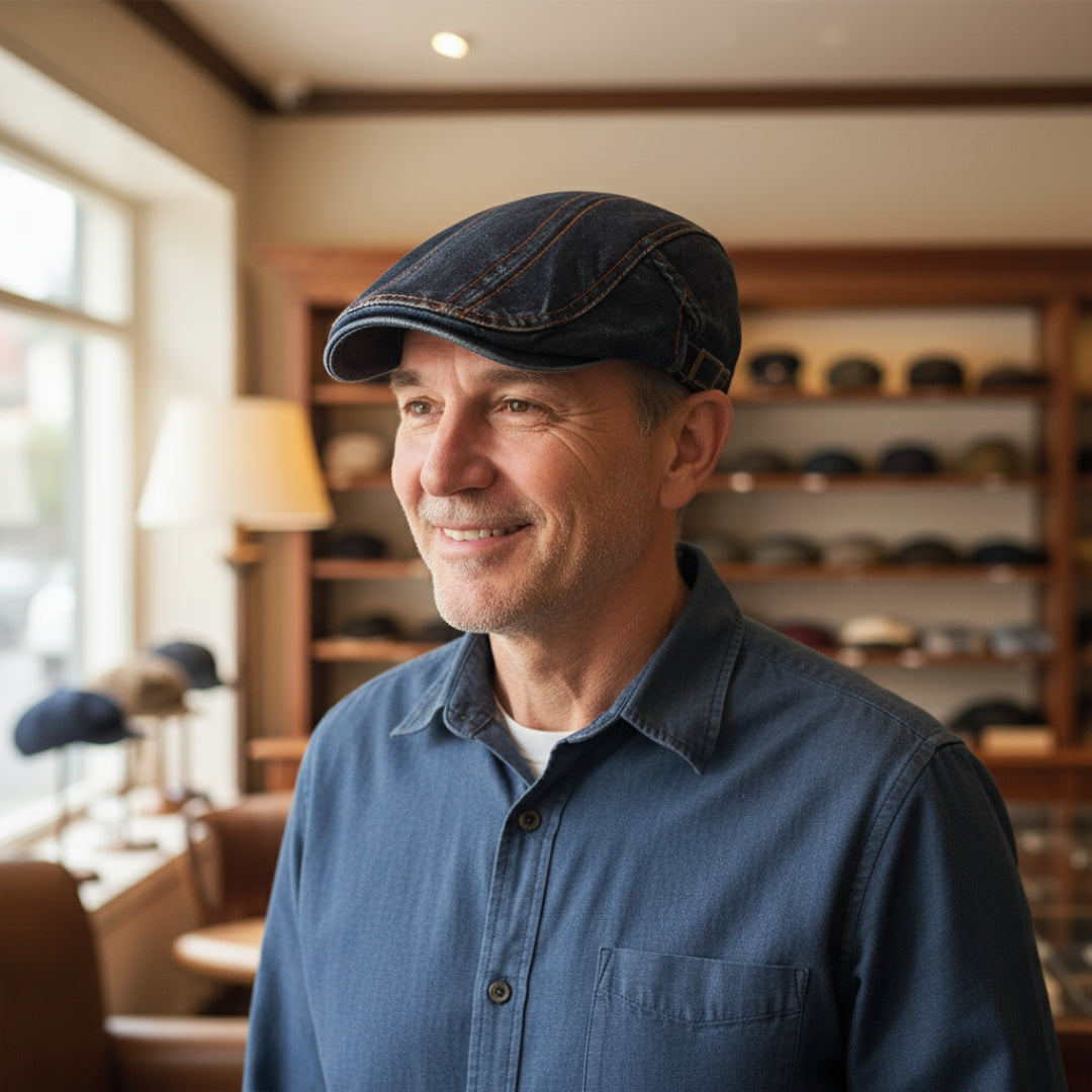 Cappello Piatto in Denim | NASHVILLE