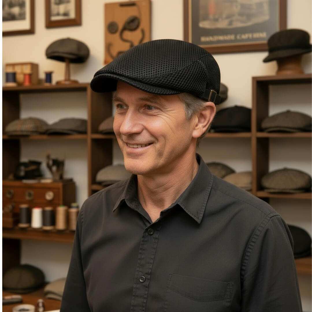 Cappello Piatto in Acrilico a Rete | AMARILLO