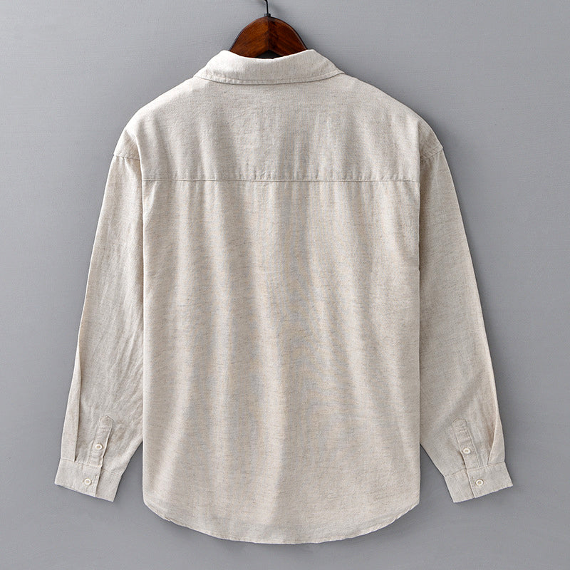 Camicia in Lino Azzurro Theodore Willow