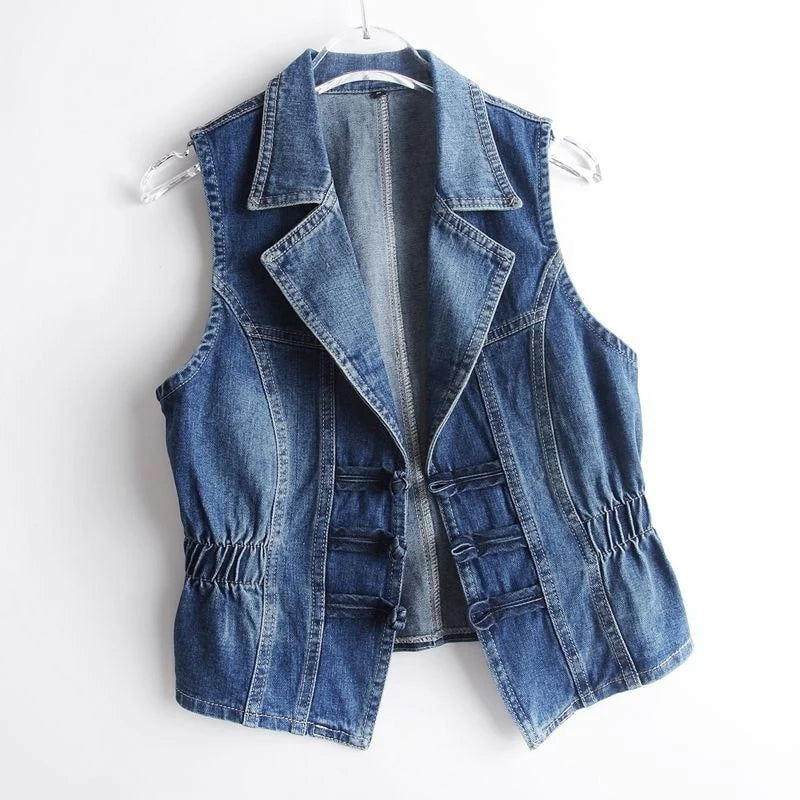Gilet di Denim Celestiale Valentina Rossi