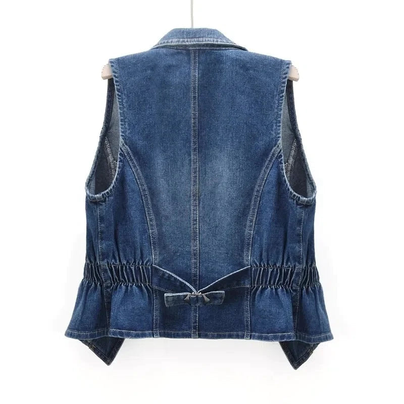 Gilet di Denim Celestiale Valentina Rossi