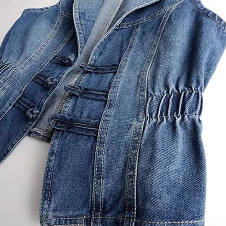 Gilet di Denim Celestiale Valentina Rossi