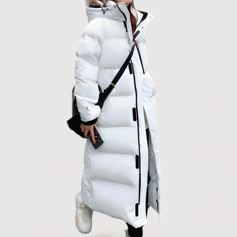 Cappotto Puffer con Cappuccio Extra-Lungo da Donna