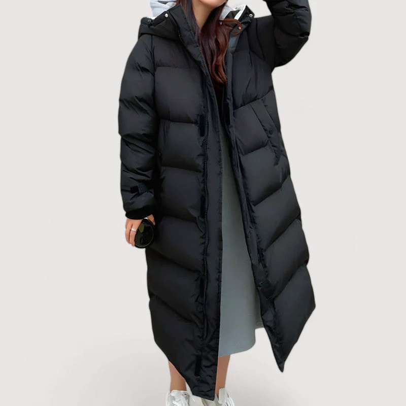 Cappotto Puffer con Cappuccio Extra-Lungo da Donna