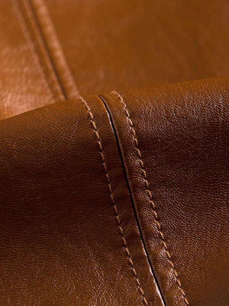 Giacca in Pelle Caramello Bold - Viretti