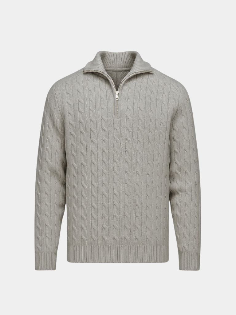 Maglione Premium a Collo Zip in Maglia - Viretti