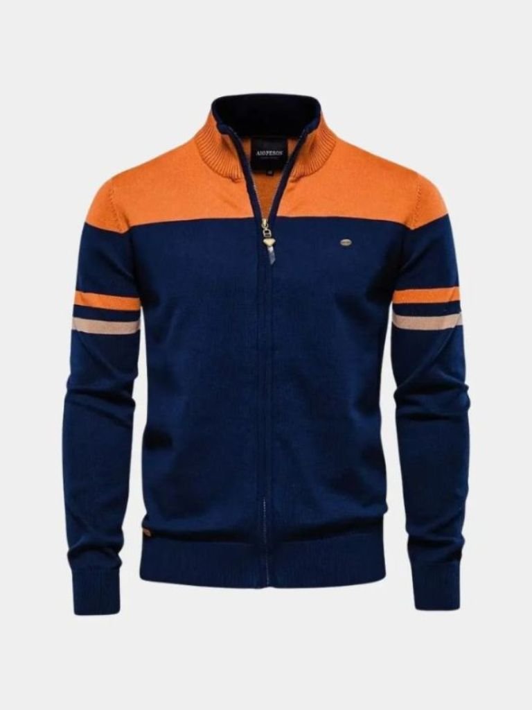 Cardigan Maglione con Zip e Collo Alto - Viretti