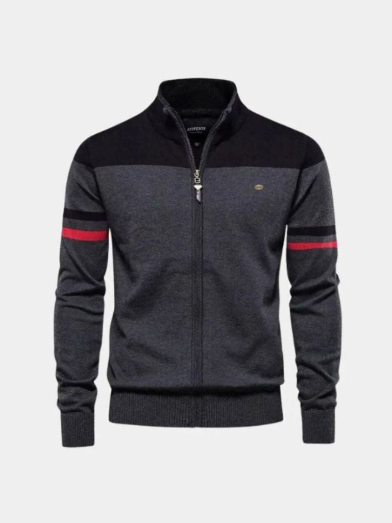 Cardigan Maglione con Zip e Collo Alto - Viretti