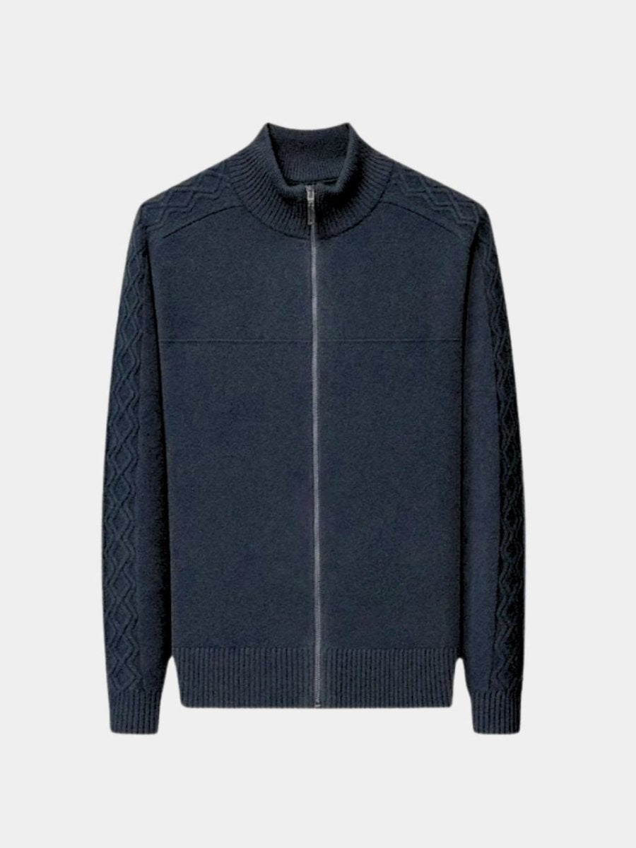 Maglione in Cashmere con Zip e Collo Alto - Viretti