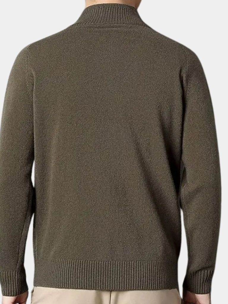 Maglione in Cashmere con Zip e Collo Alto - Viretti