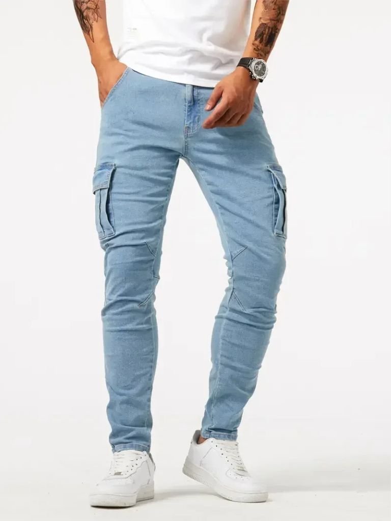 Pantaloni Cargo in Denim - Viretti