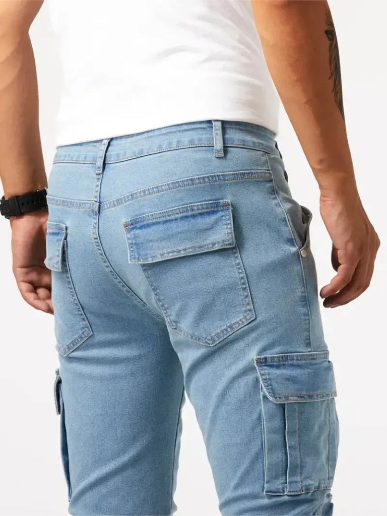 Pantaloni Cargo in Denim - Viretti