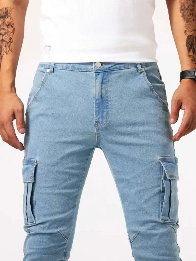 Pantaloni Cargo in Denim - Viretti
