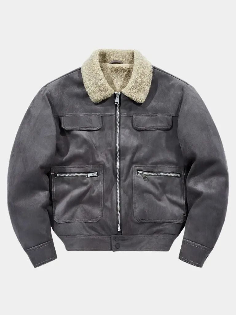 Giacca in Suede Fleece Essenziale - Viretti