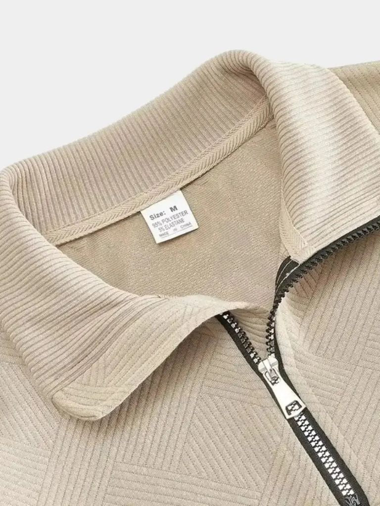 Pullover Essential Henley a Mezzo Zip - Viretti