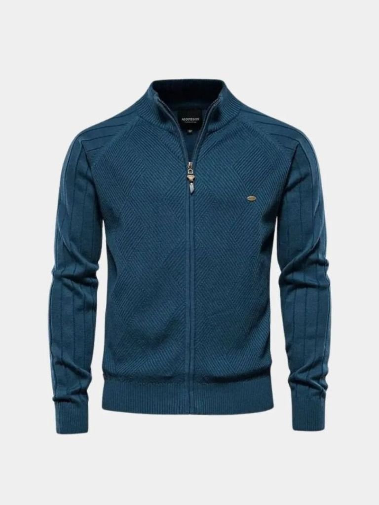 Cardigan Maglione Jacquard con Zip - Viretti